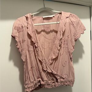 Astr Blush Pink Floral Blouse